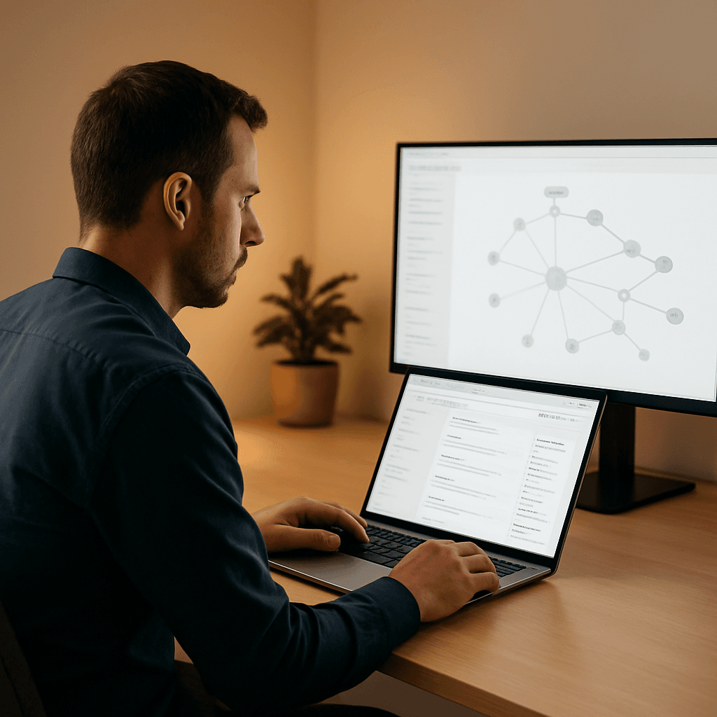 Operations professional using a unified communication dashboard as a second brain